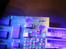 Tektronix 2465BDM A5 Board with Capacitor leakage damage